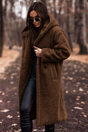 Madison - Hooded Winter Coat Brown