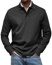 ALJUR - CASUAL LONGSLEEVE POLO