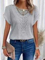 Valentina Round Neck Shirt Grey