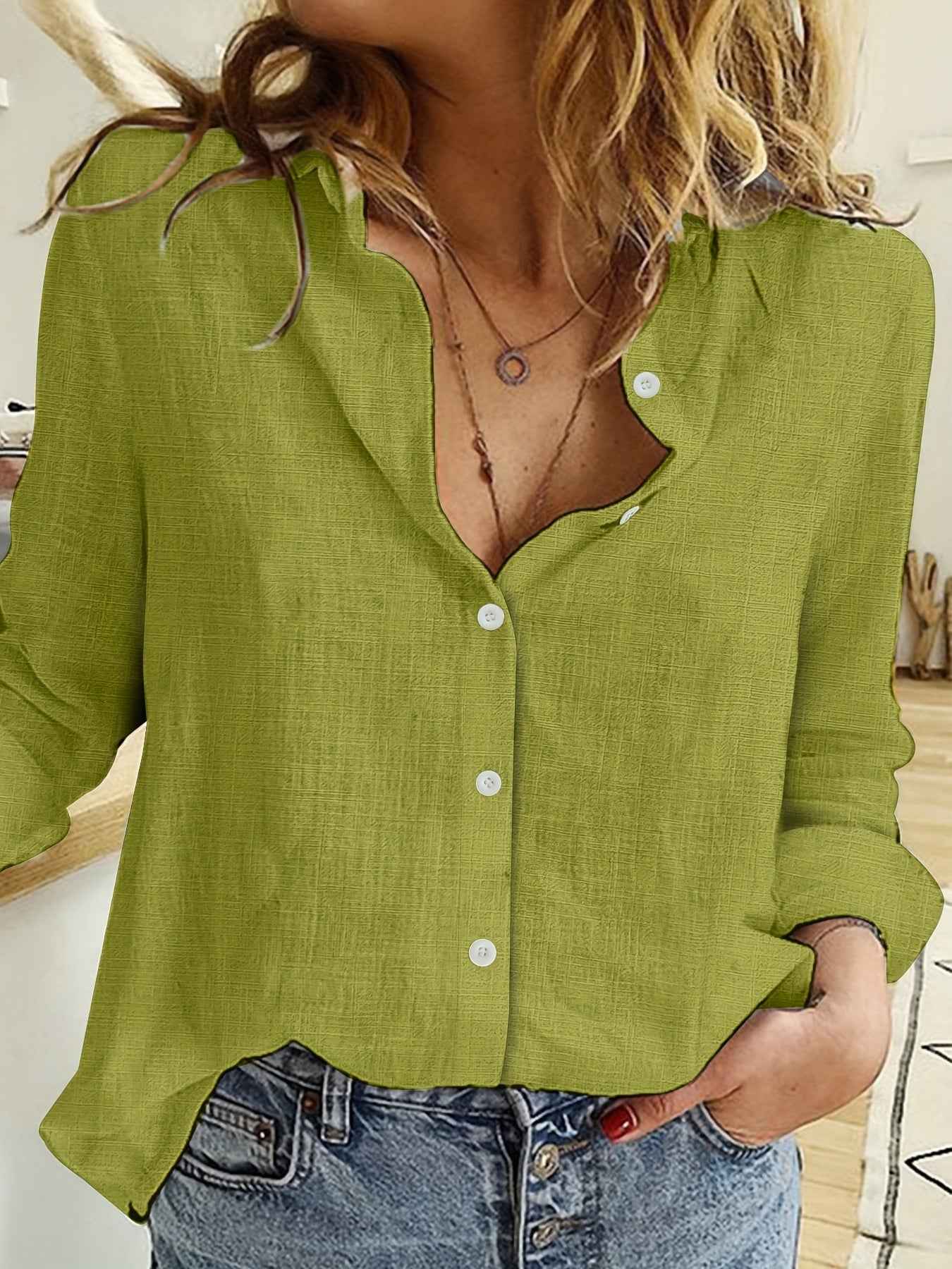 Breathable Linen Long Sleeve Shirt for Everyday Wear