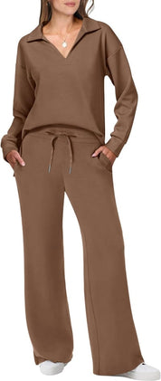 Briar Relaxed Sweater Trouser Set for Ultimate Comfort and Style Brown
