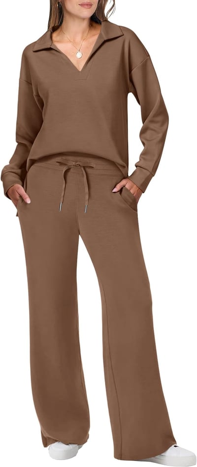 Briar Relaxed Sweater Trouser Set for Ultimate Comfort and Style Brown