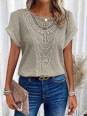 Valentina Round Neck Shirt Khaki