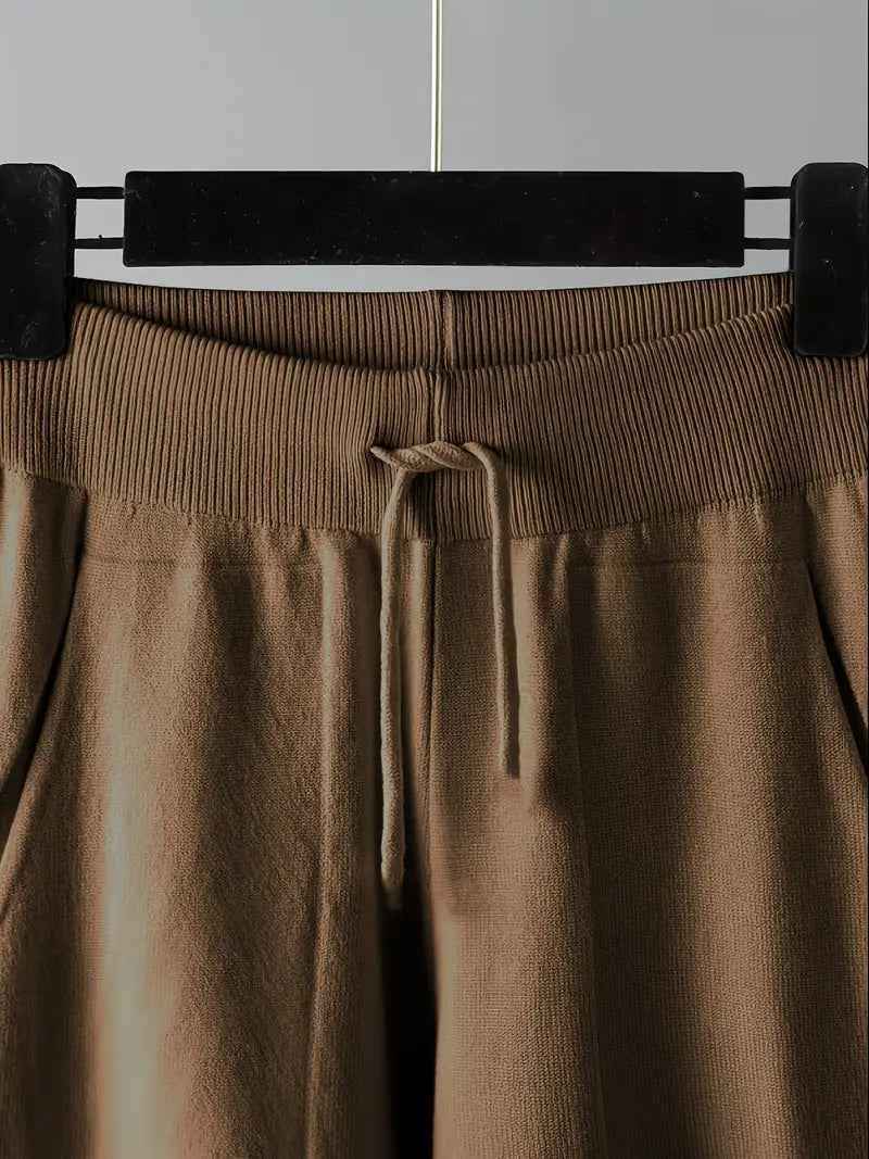 Neutral Knit Two Piece Set With Long Sleeves For Everyday - New Family Finds