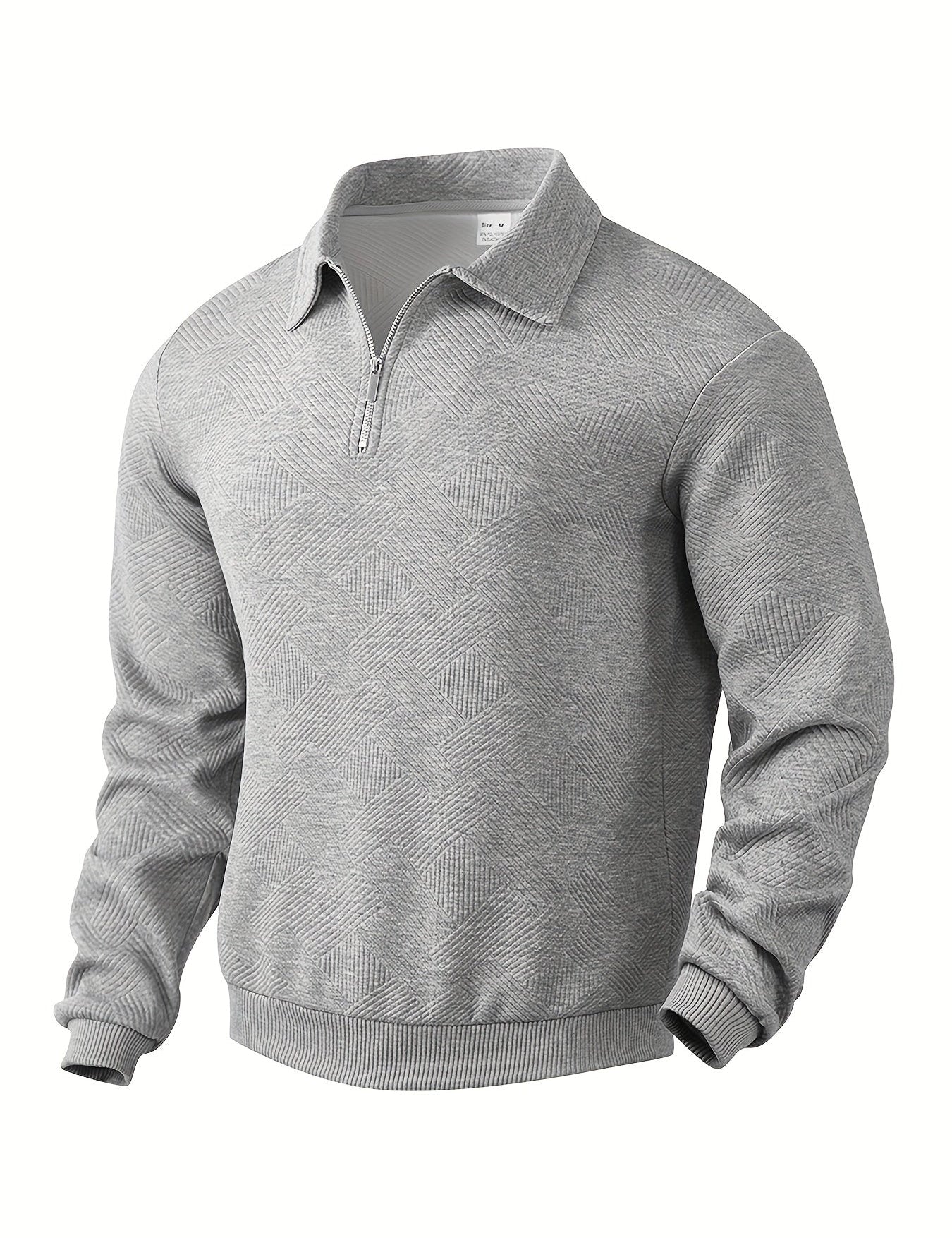 James - Vintage Geometric Design Sweater With Zipper