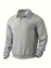 James - Vintage Geometric Design Sweater With Zipper