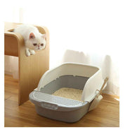 Semi-Enclosed Cat Litter Box - Deodorant Excrement Basin for Kittens and Adult Cats