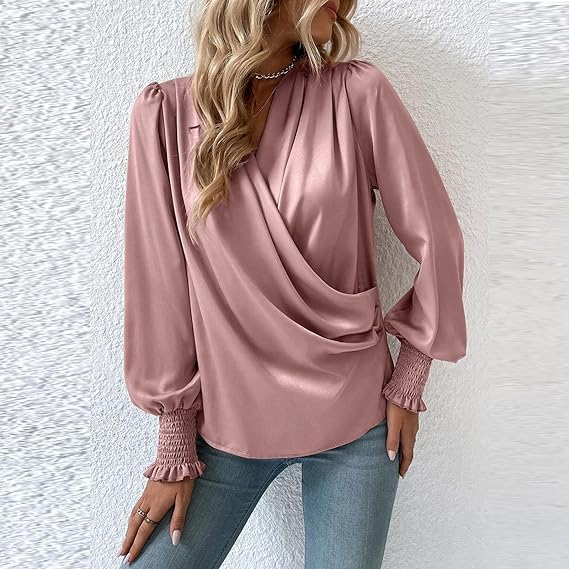 Lilou Blouse with Pleated Puff Sleeves