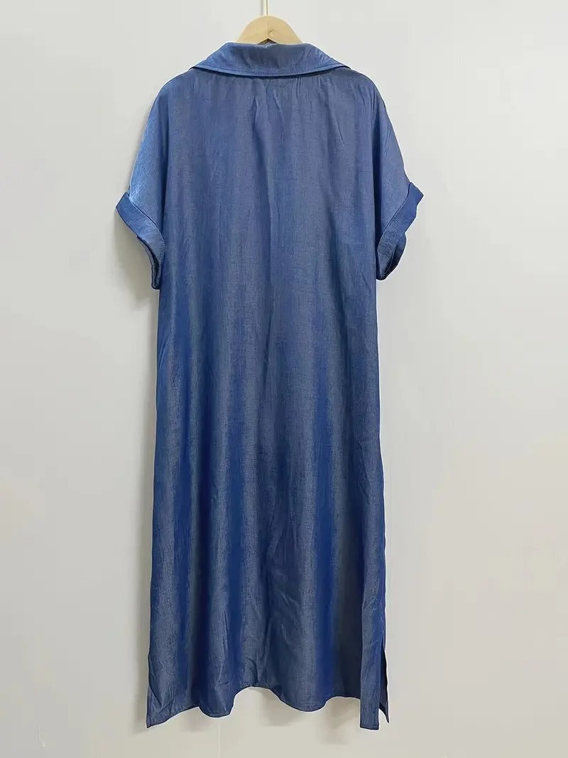 Lina - Batwing Sleeve Denim Dress