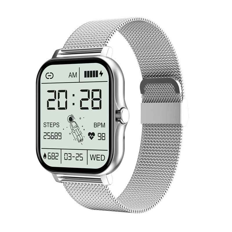 Familyfinds Y13 Smart Watch – Heart Rate, Pedometer, Bluetooth Call, Fitness & Sleep Tracker Single silver steel