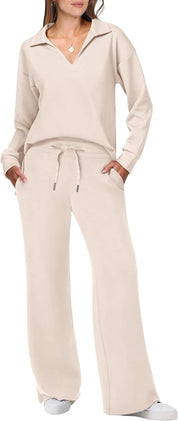 Briar Relaxed Sweater Trouser Set for Ultimate Comfort and Style Apricot