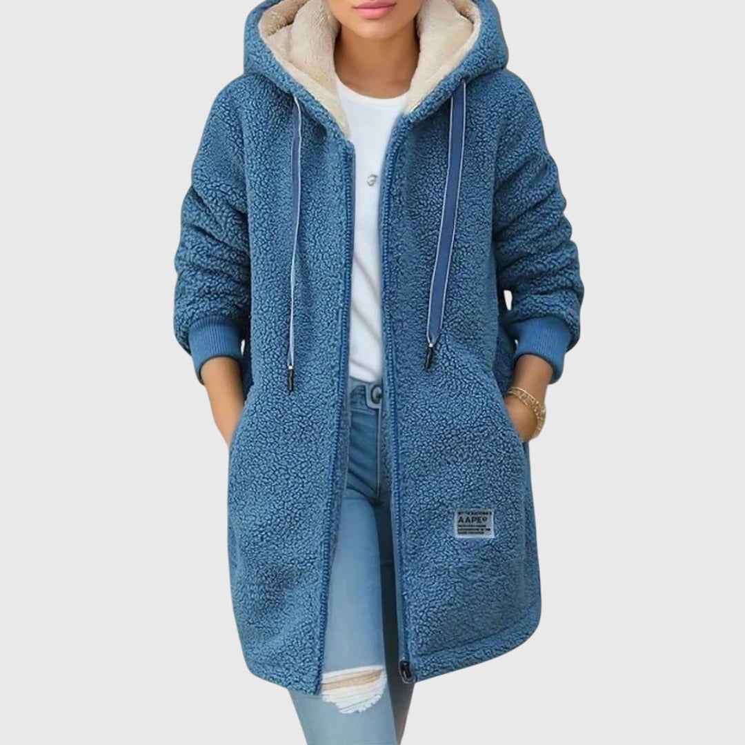 Cozy Womens Fleece Jacket With Hood For Everyday Comfort - New Family Finds