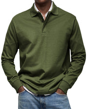 ALJUR - CASUAL LONGSLEEVE POLO