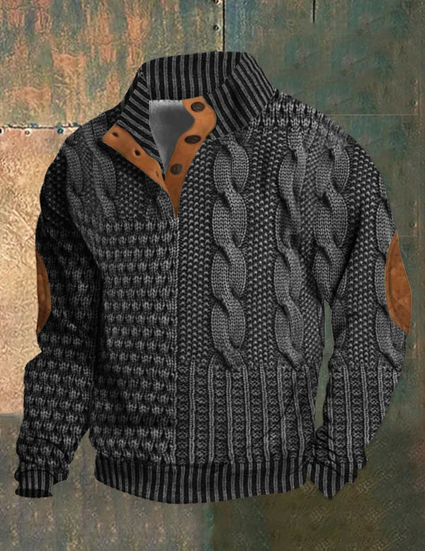 NOVA – PATTERNED COZY KNIT SWEATER FOR MEN