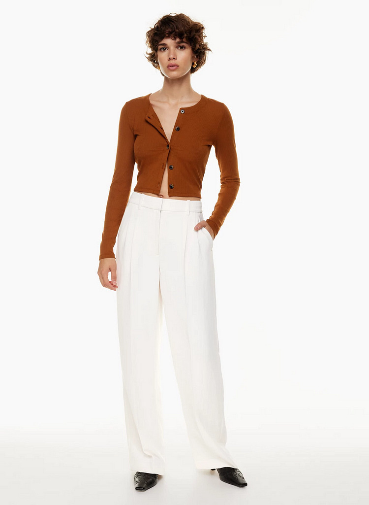 Charmaine Wide-Leg Office Trousers White