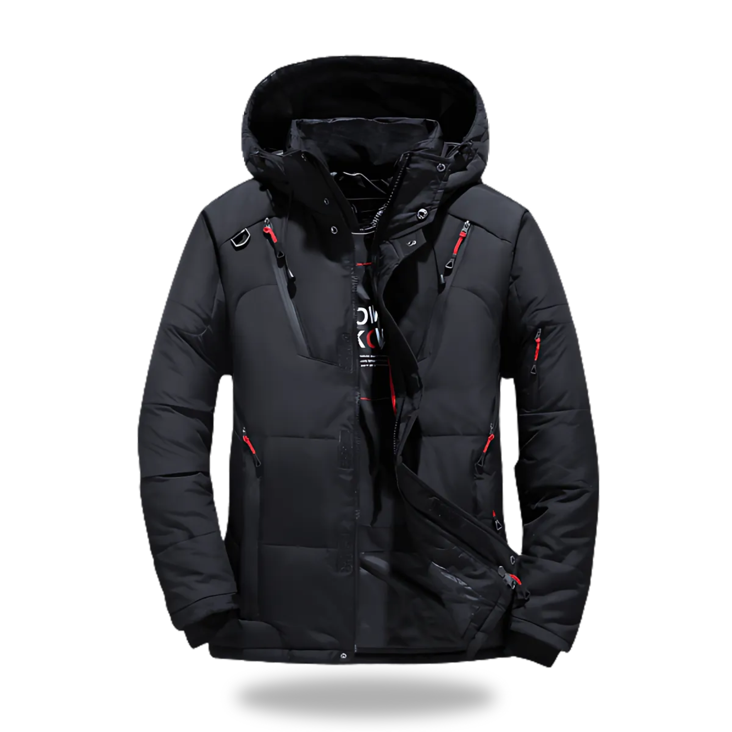 Arctic Waterproof Winter Jacket with Hood for Ultimate Cold Protection Black