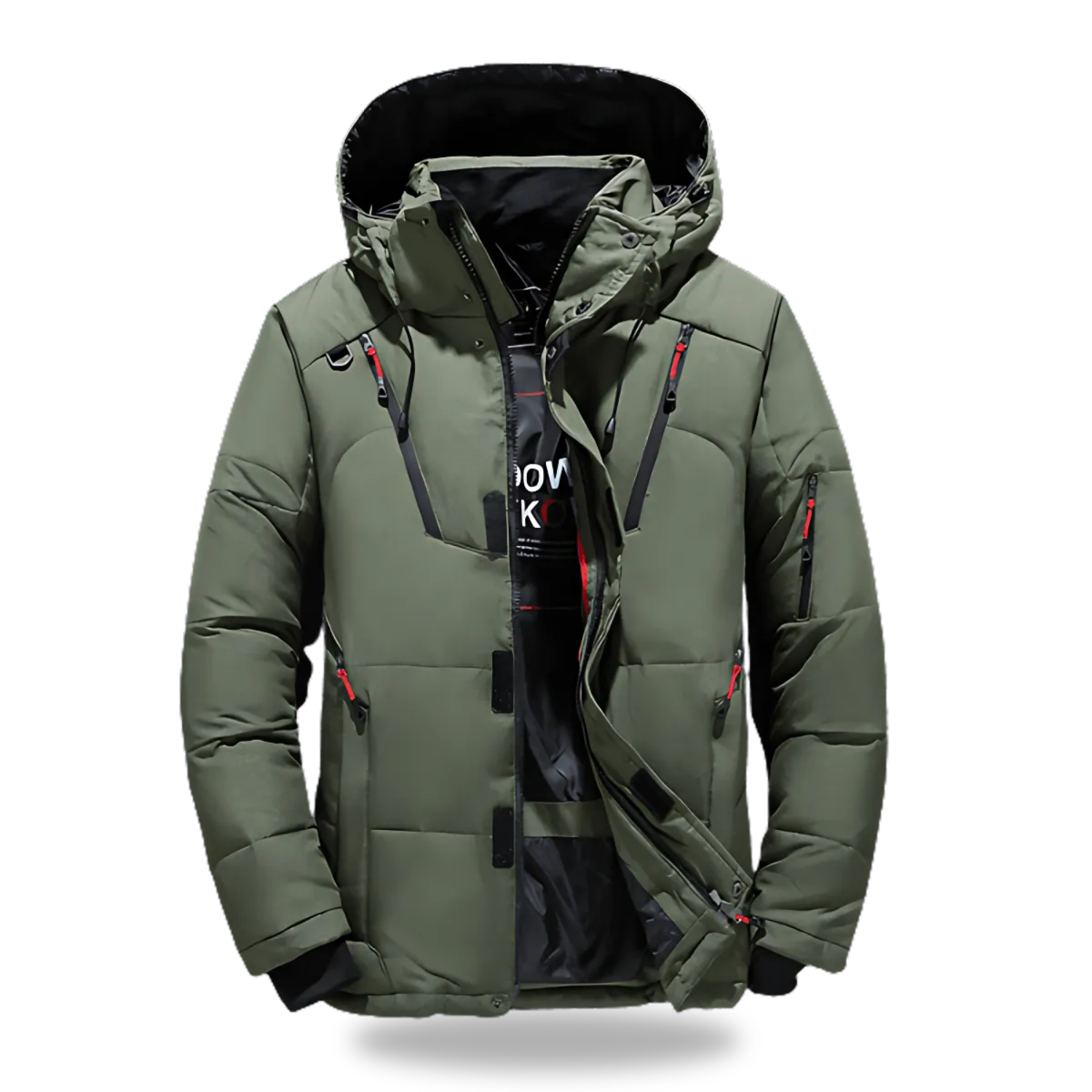 Arctic Waterproof Winter Jacket with Hood for Ultimate Cold Protection Green