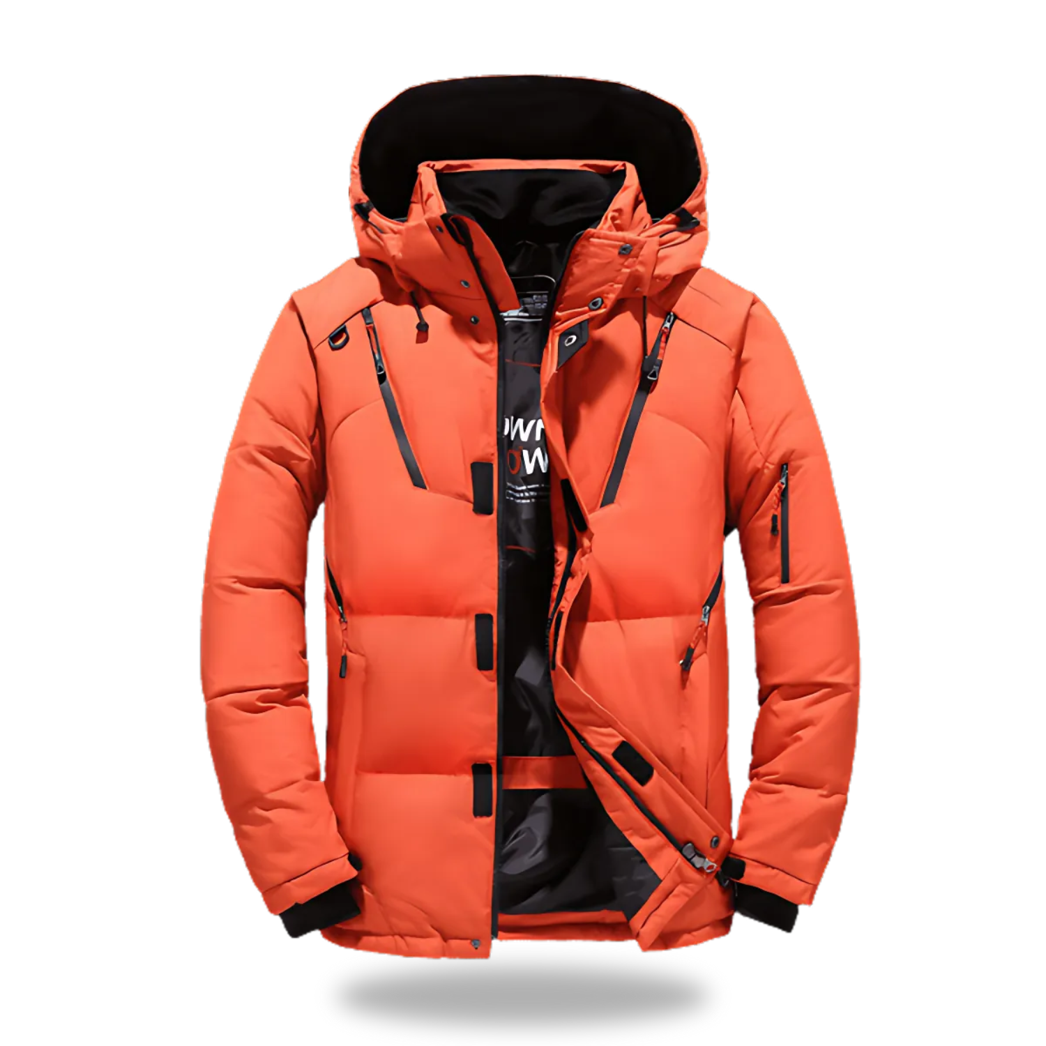 Arctic Waterproof Winter Jacket with Hood for Ultimate Cold Protection Orange