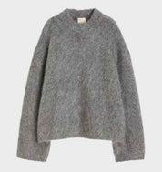 Merryn Cozy Mohair Sweater for Effortless Fall Fashion Grey