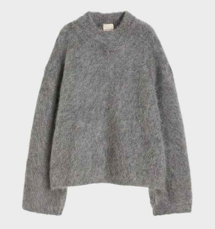 Merryn Cozy Mohair Sweater for Effortless Fall Fashion Grey