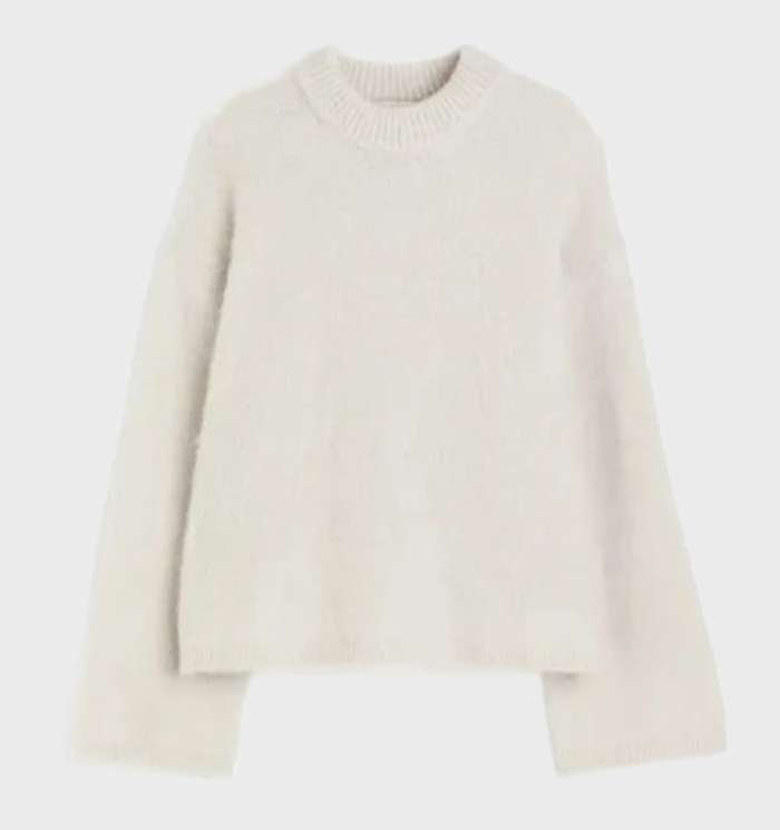 Merryn Cozy Mohair Sweater for Effortless Fall Fashion Beige