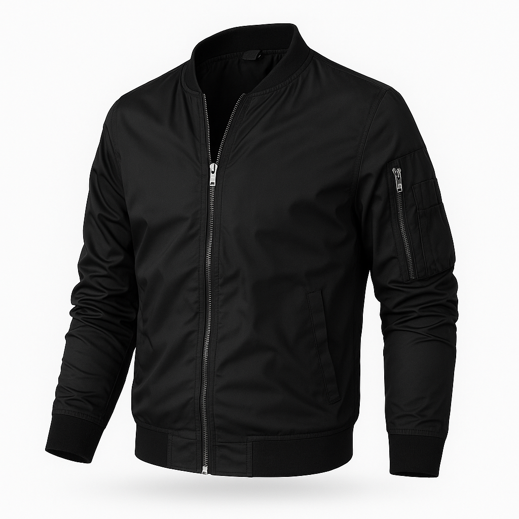 Benjamin Lightweight Bomber Jacket Black