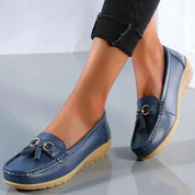 Lærke - Leather Slippers Dark Blue