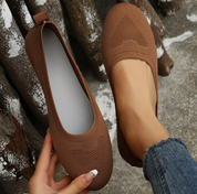 Mia - Comfortable Low-Heel Shoes with Breathable Design Brown