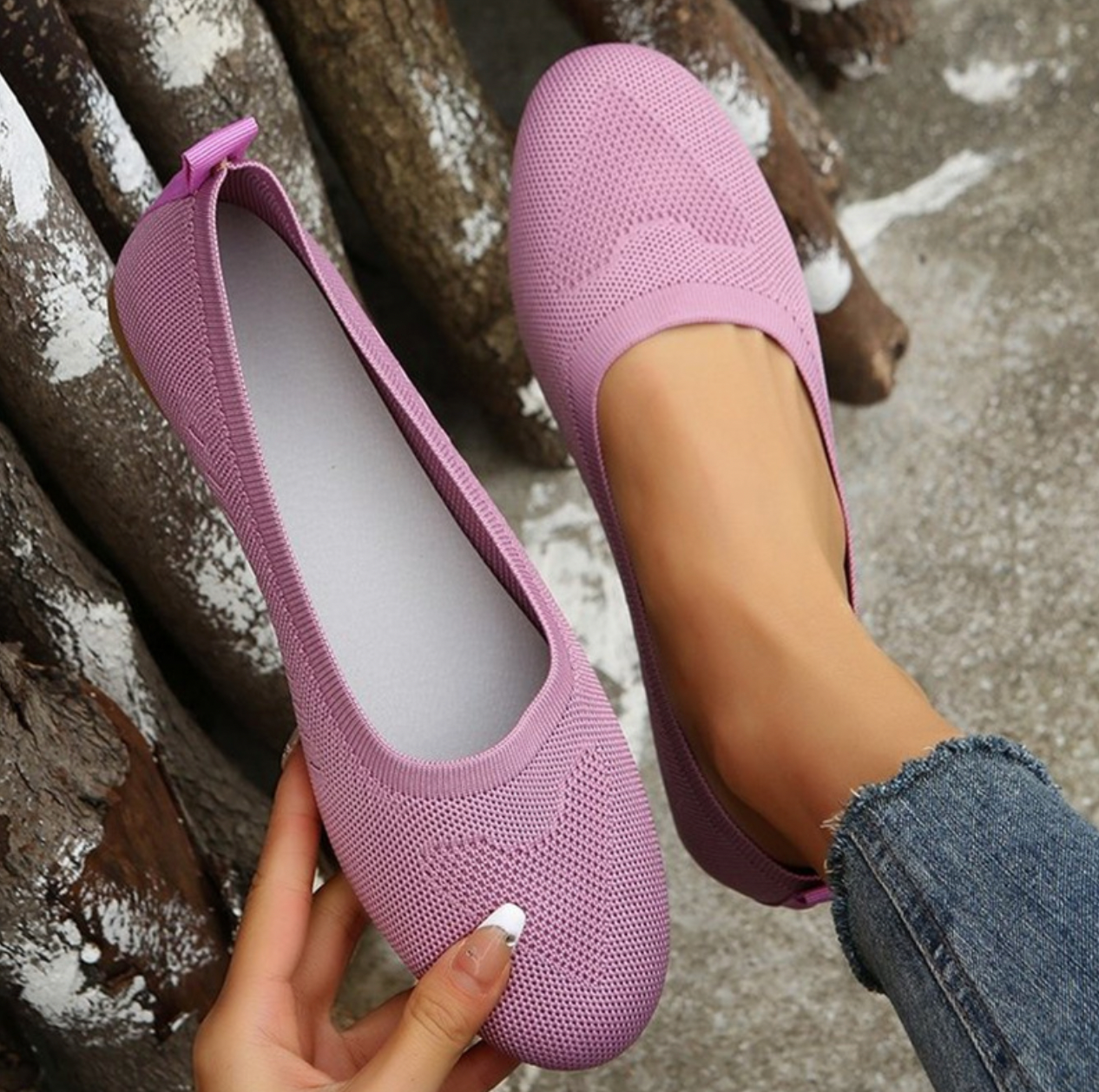 Mia - Comfortable Low-Heel Shoes with Breathable Design Pink