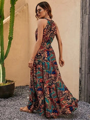Philine - Retro Halterneck Maxi Dress