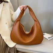 Laila Handcrafted Woven Tote - Stylish and Unique Accessory Brown