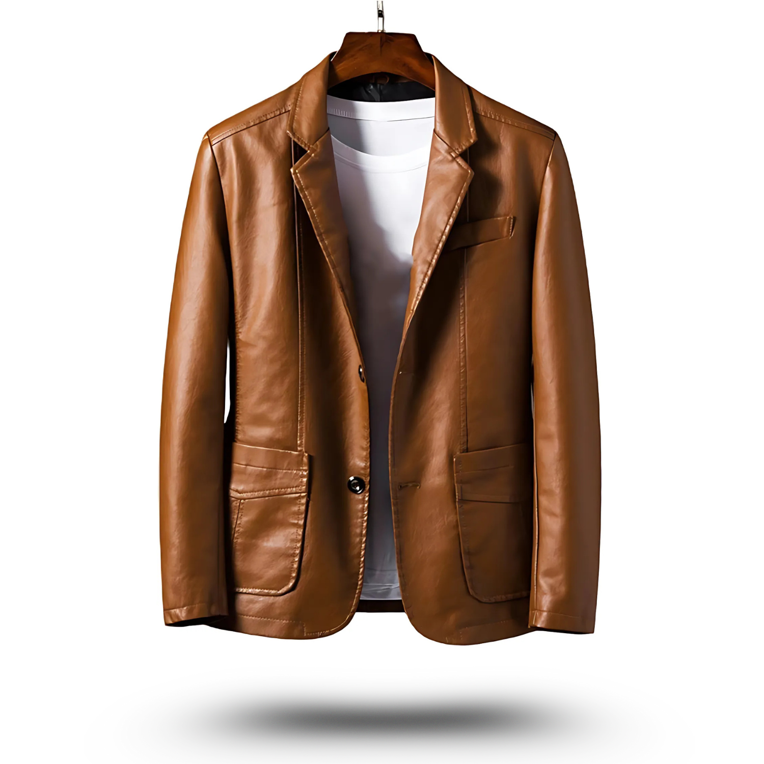 Carsten Timeless Leather Jacket Brown