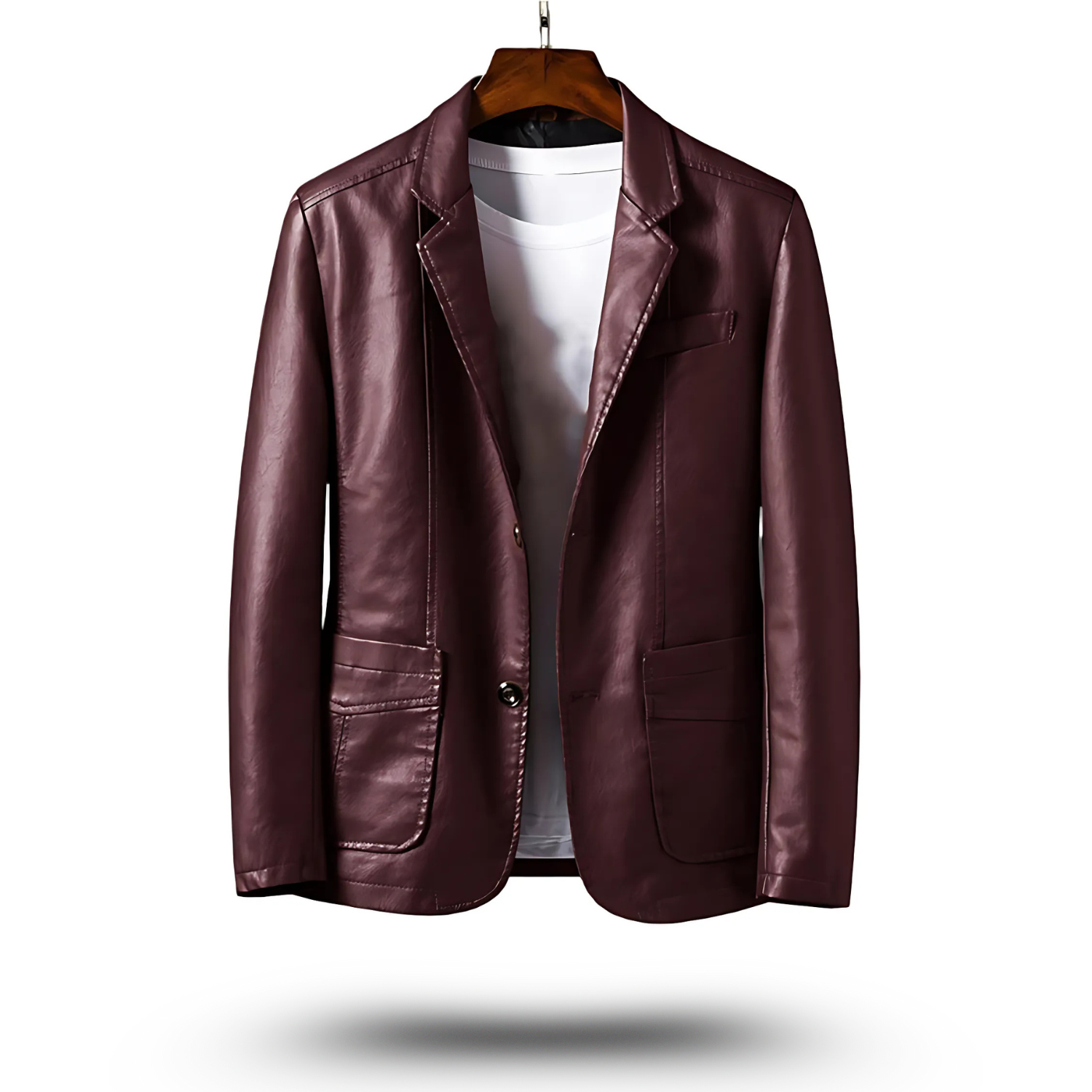 Carsten Timeless Leather Jacket Red