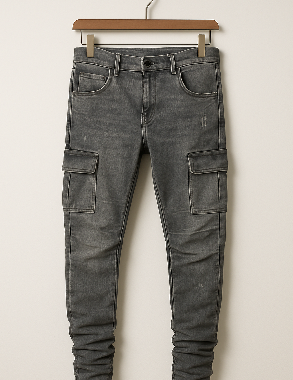 Casper Flexible Cargo Jeans Grey
