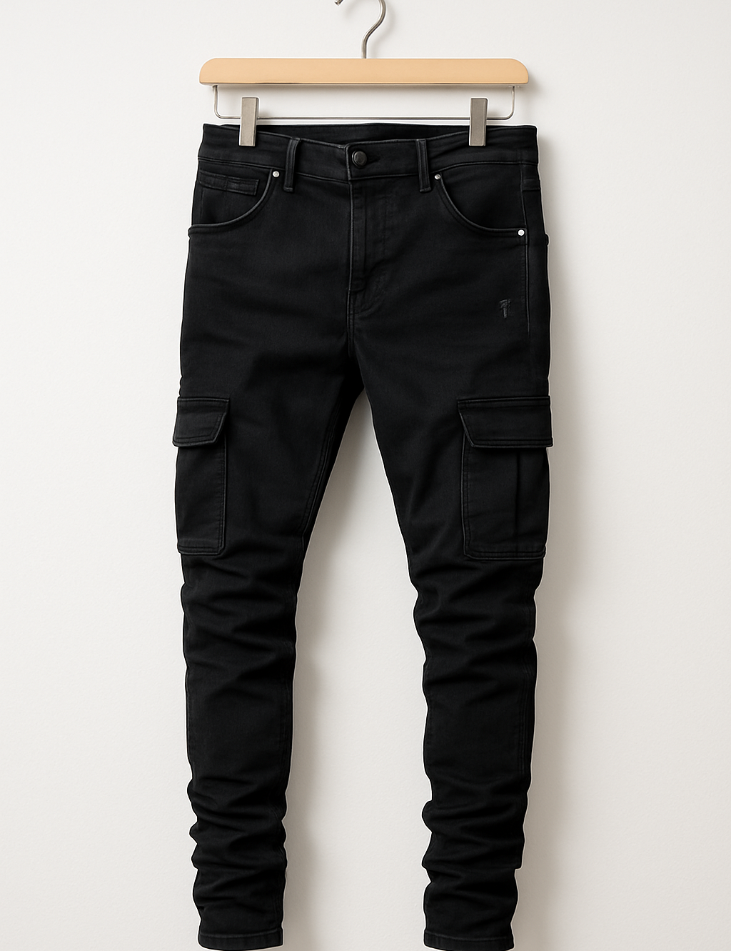 Casper Flexible Cargo Jeans Black