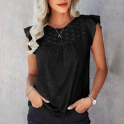 Emely Frill Sleeve Blouse Black