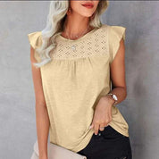 Emely Frill Sleeve Blouse Khaki