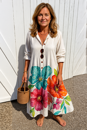 Lightweight Boho Summer Dress Breathable Flowing Comfort - New Family Finds