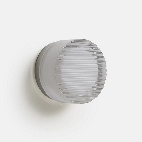 Contemporary Round Wall Sconce - Cristallin Grey