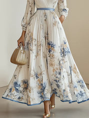 Floral Dress With Flowing Silhouette For Timeless Elegance - New Family Finds