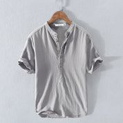 Marcel Stand-Up Collar Shirt Gray