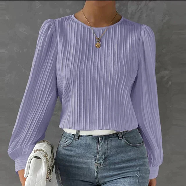 Textured Carina Blouse Purple