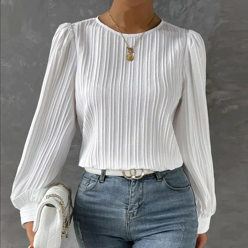 Textured Carina Blouse White