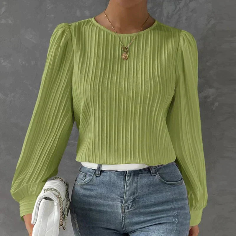 Textured Carina Blouse Green
