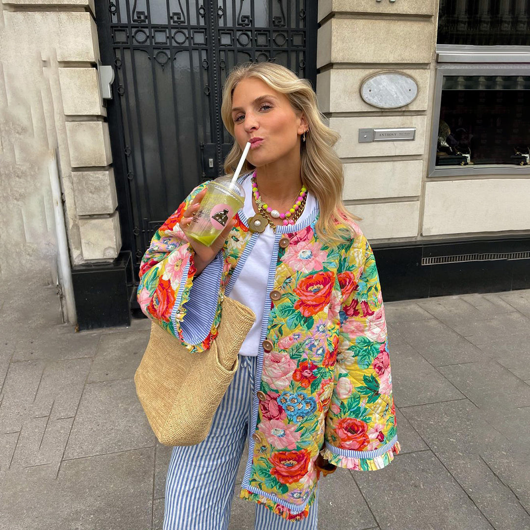 Yrsa - Chic Jacket Flowers