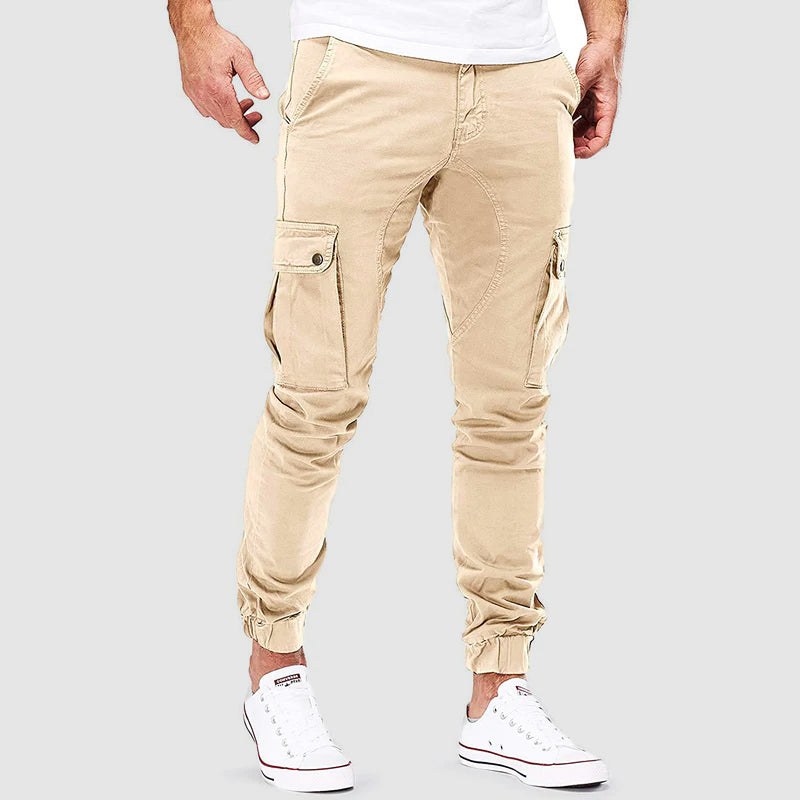 Andreas Utility Cargo Trousers Beige
