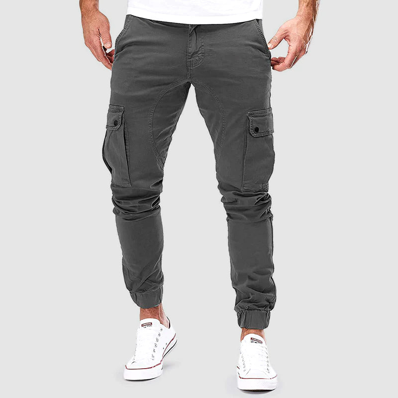 Andreas Utility Cargo Trousers Grey