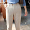 Halley High Waisted Formal Tweed Trousers Cream White