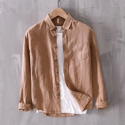 Ralf Button-Down Collar Long-Sleeve Shirt Khaki