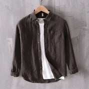 Ralf Button-Down Collar Long-Sleeve Shirt Dark gray